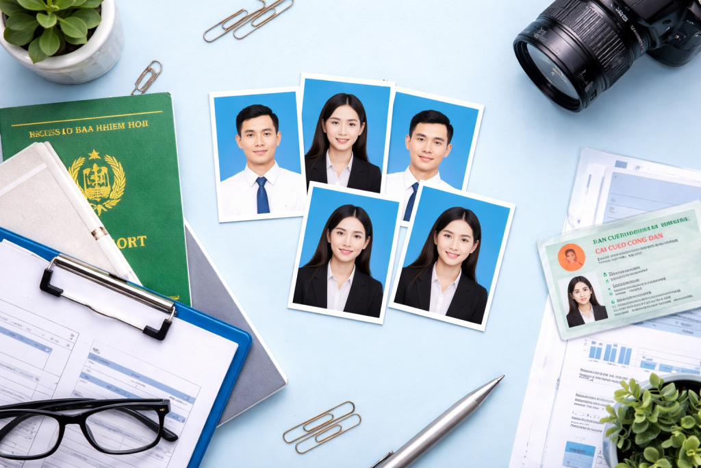 Ảnh thẻ nền xanh dùng làm gì?